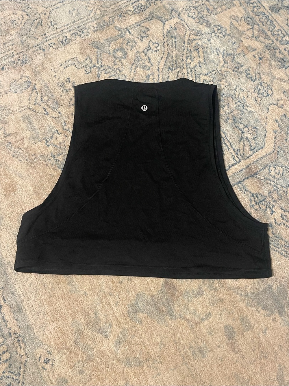 lululemon athletica Black High-Neck Cropped Athletic Tank